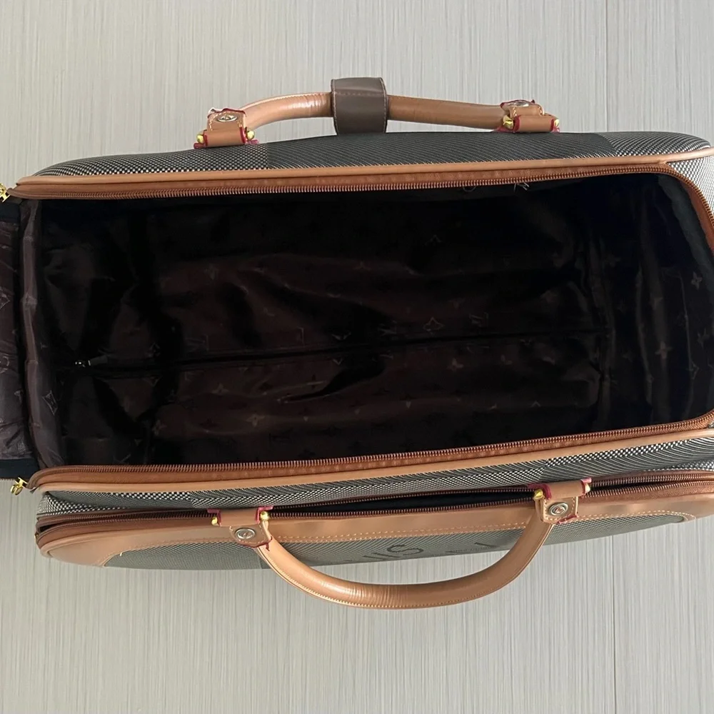 Louis Vuitton Brown and Black Travel Bag